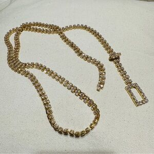 Gold Faux Diamond Belt